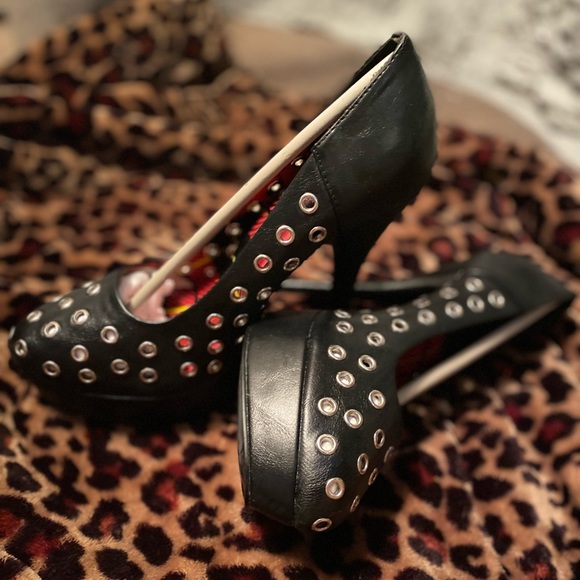 Abbey Dawn Holly Chart Topper Platform- Black  size 7 US NEW - Picture 8 of 16